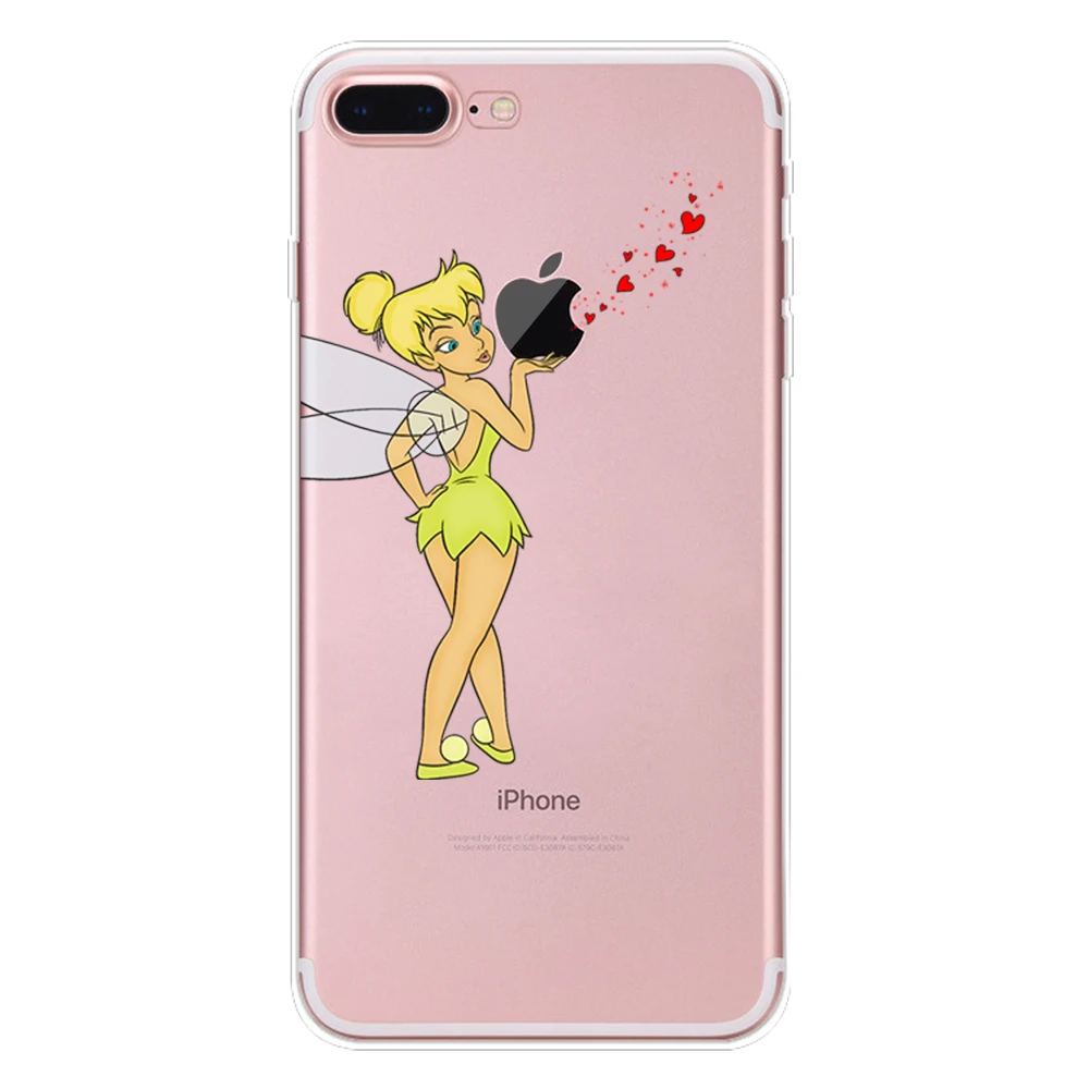 Soft TPU For iphone XS Max XR X 8 7 6 6S Plus 5 5S SE 5C 4S 4 Case Cover Transparent Silicone Cute WALL-E Princess Phone Shell |