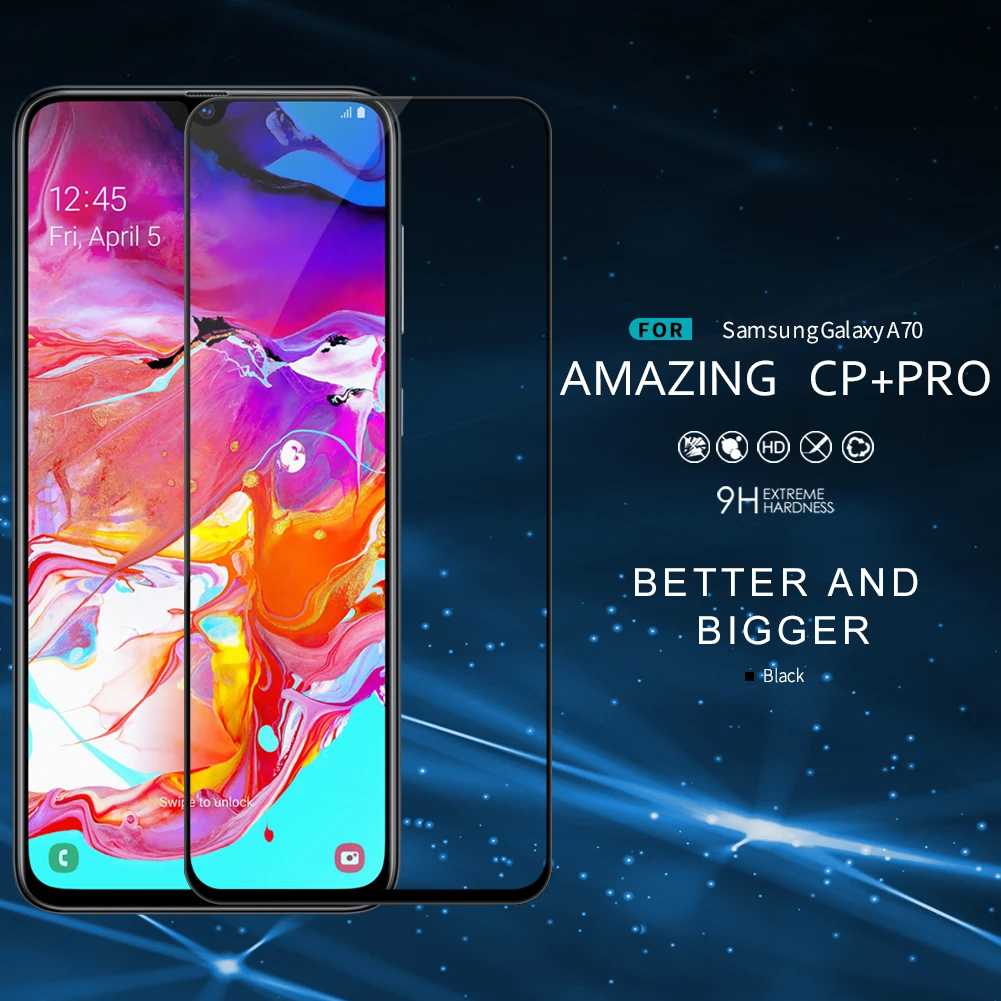 Nillkin стекло для Samsung Galaxy A70 CP + Pro Полное Закаленное Защитная пленка|Защитные стёкла