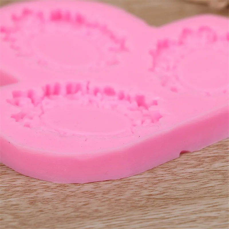 DIY 3D кружевная фоторамка силиконовая форма для домашней еды шоколадные конфеты печенье Форма для помадки на торт формы для выпечки Кондитерские инструменты для выпечки
