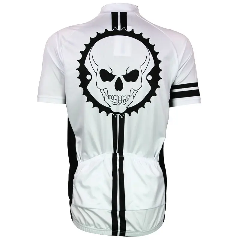 Новые Мужские Велоспорт Джерси Удобная Велосипед/Велосипед Рубашка Белый череп