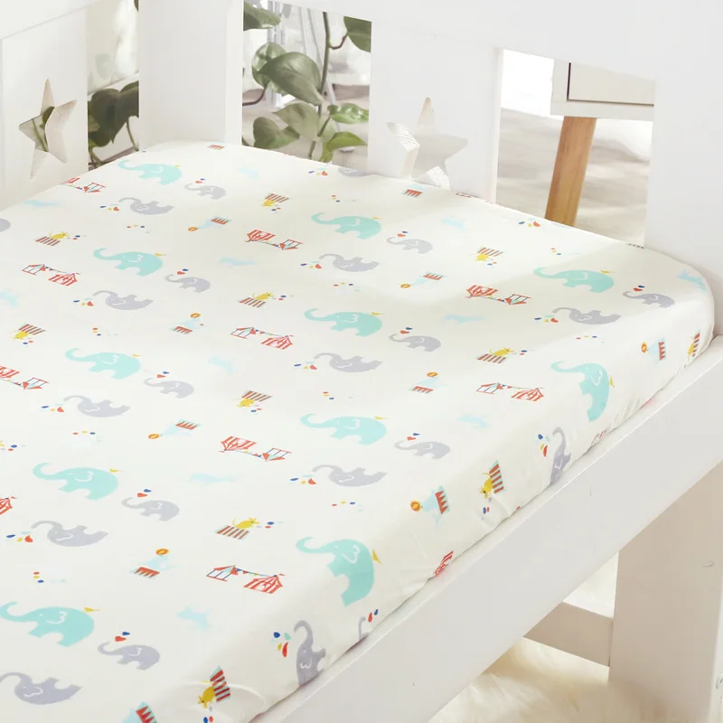 Простыня детского размера 100% хлопок новорожденных простыни Детские мультфильм