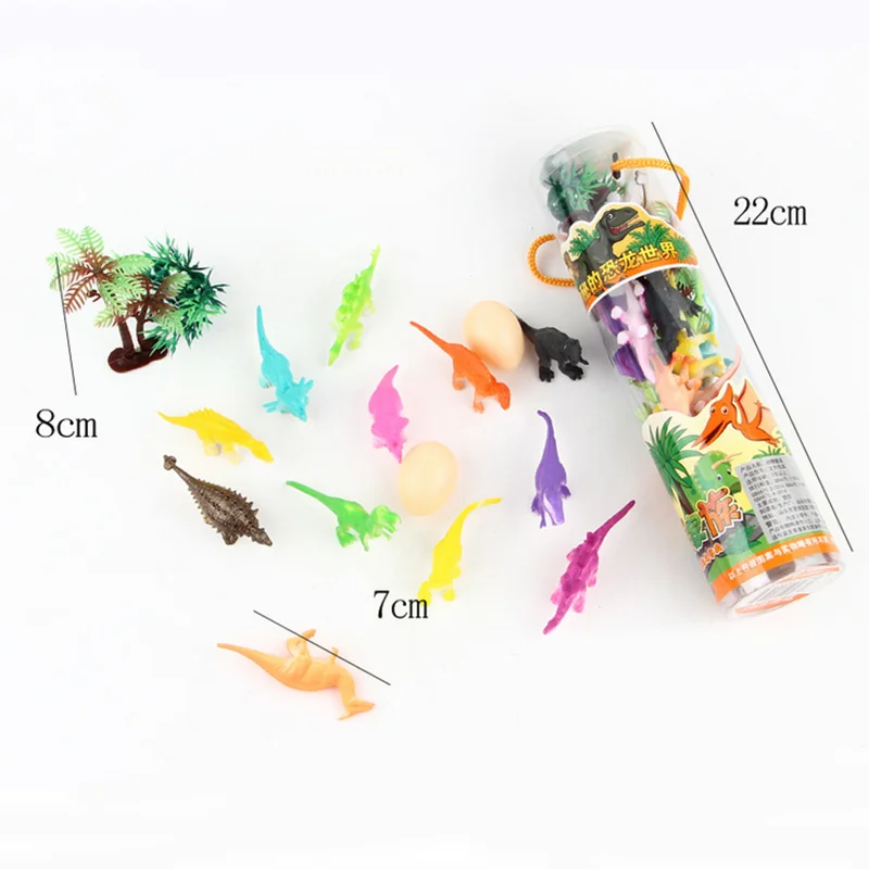 12 шт./кор. игрушечные мини динозавры развитие детские подарки пластиковый карман
