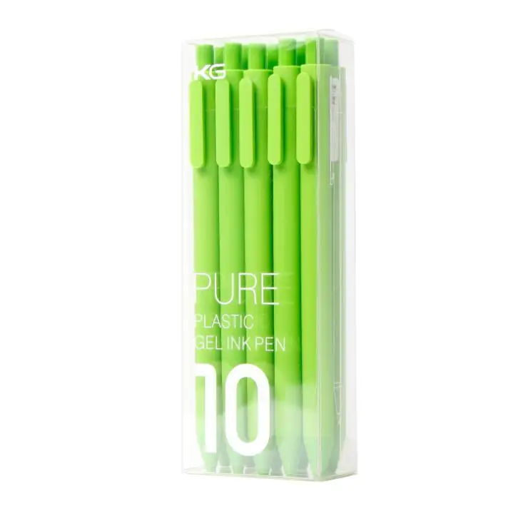 10 Pen Black Ink i 10 шт./упак. Xiaomi KACO вывеска ручка мм 0,5 мм ручка, подпись ручка черный, белый цвет ABS пластик гладкие чернила для школьников/офисный работник - Цвет: 10 Pen Black Ink i