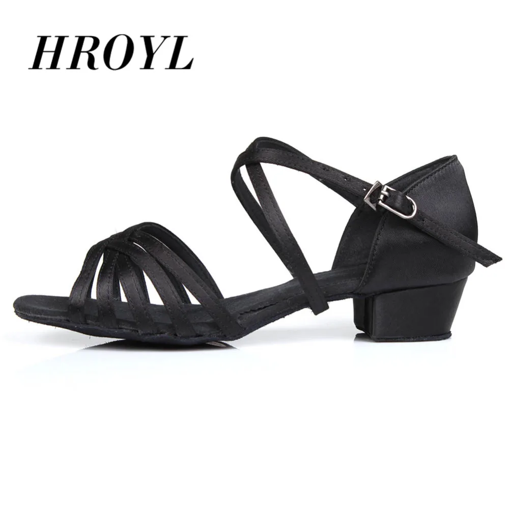 Детские туфли для латиноамериканских танцев бальные на низком каблуке девочек