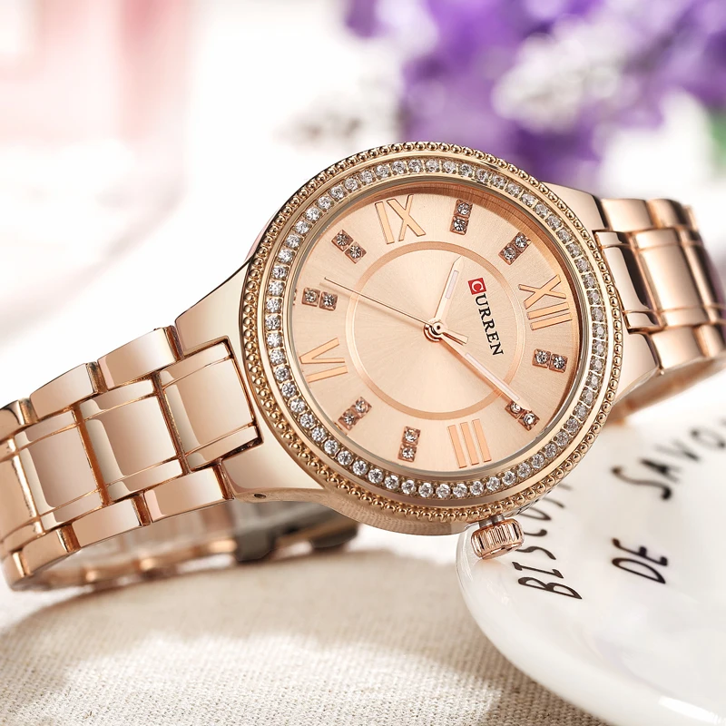 Часы Curren женские кварцевые из нержавеющей стали|jewelry fashion|jewelry for womenjewelry jewelry |