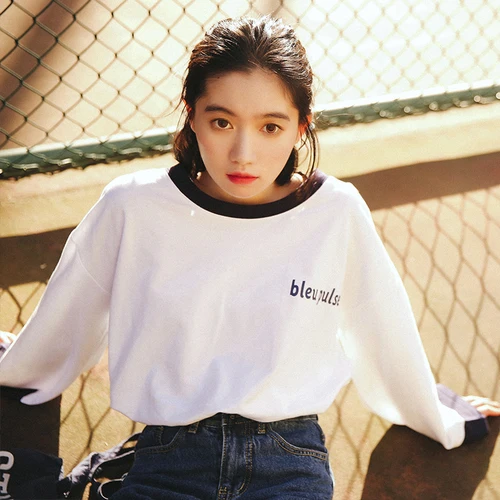 Футболка с длинным рукавом женская весенняя 2020 | Женская одежда