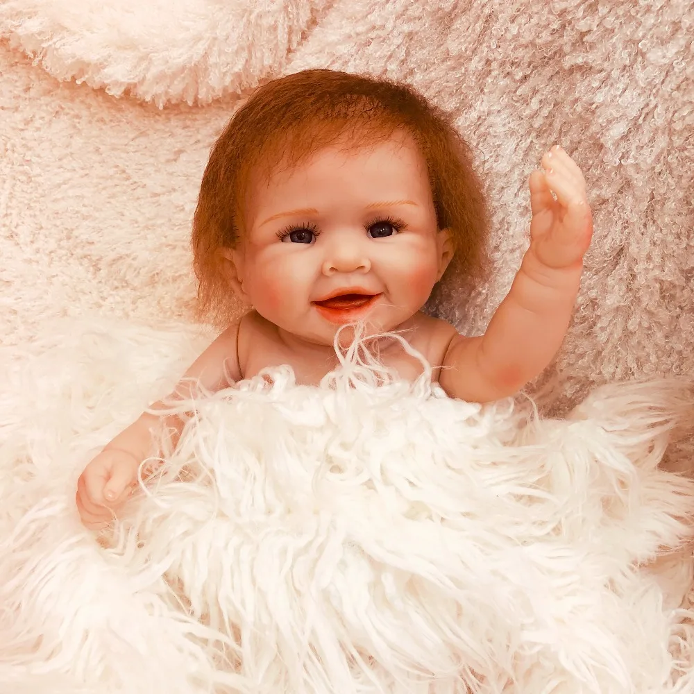 Сладкая улыбка девочка Reborn Baby Doll 20 дюймов силиконовые виниловые реалистичные