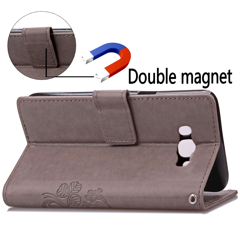 Lemonlan счастливый клевер узор Ретро Флип кожаный чехол для телефона Sumsung Galaxy J120 J510