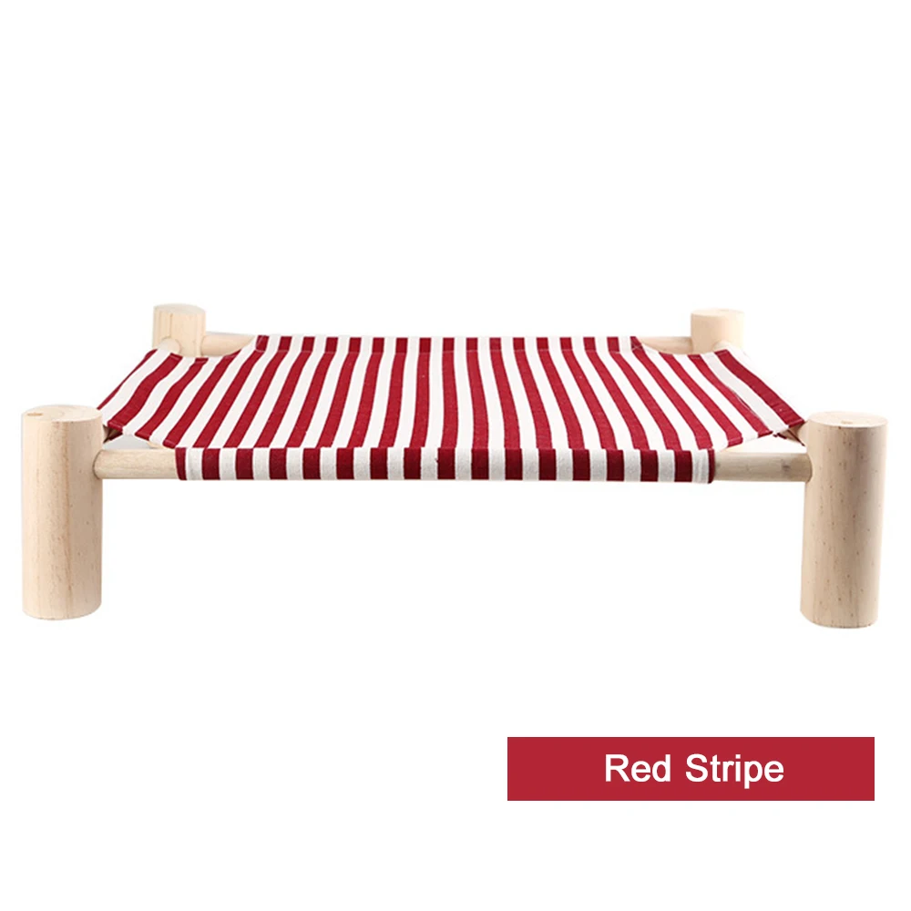 4 Feet-Red Stripes Простой штатив-гамак для кошек, щенков, собак, ленивых кошек, гамак для кровати, домика для дома, лежака для кошек, льняной коврик для домашних животных, подушка для кошек - Цвет: 4 Feet-Red Stripes
