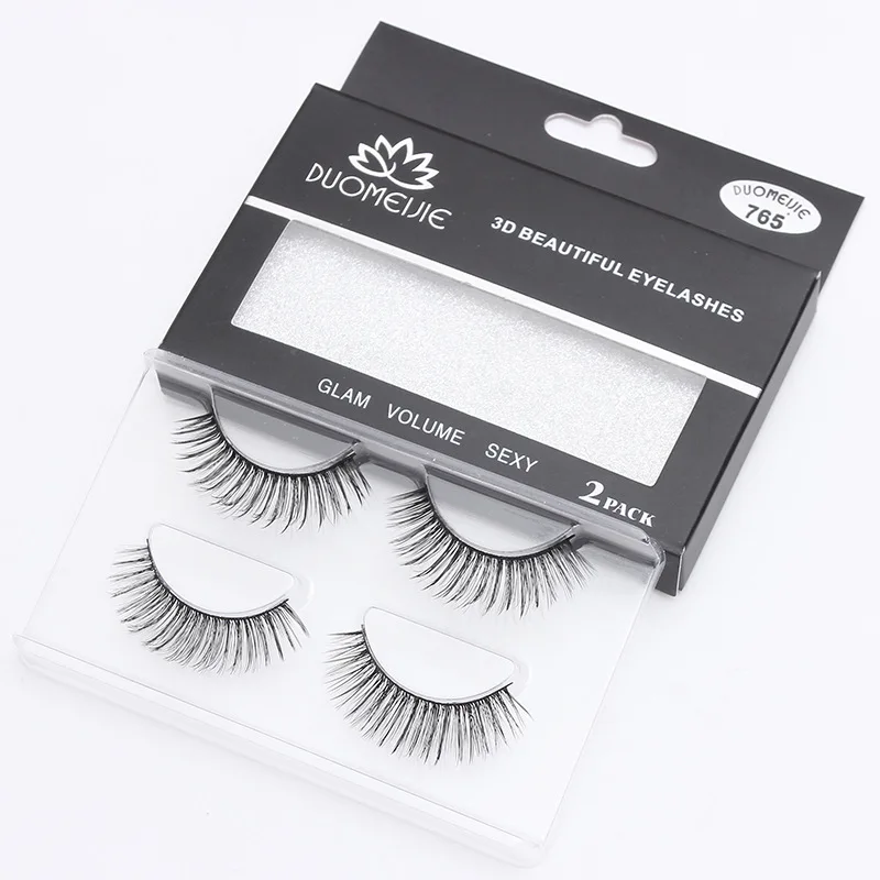 DOCOCER 2 пары natural накладные ресницы eyelashes длинные Макияж 3d Искусственные ресницы для красоты 759