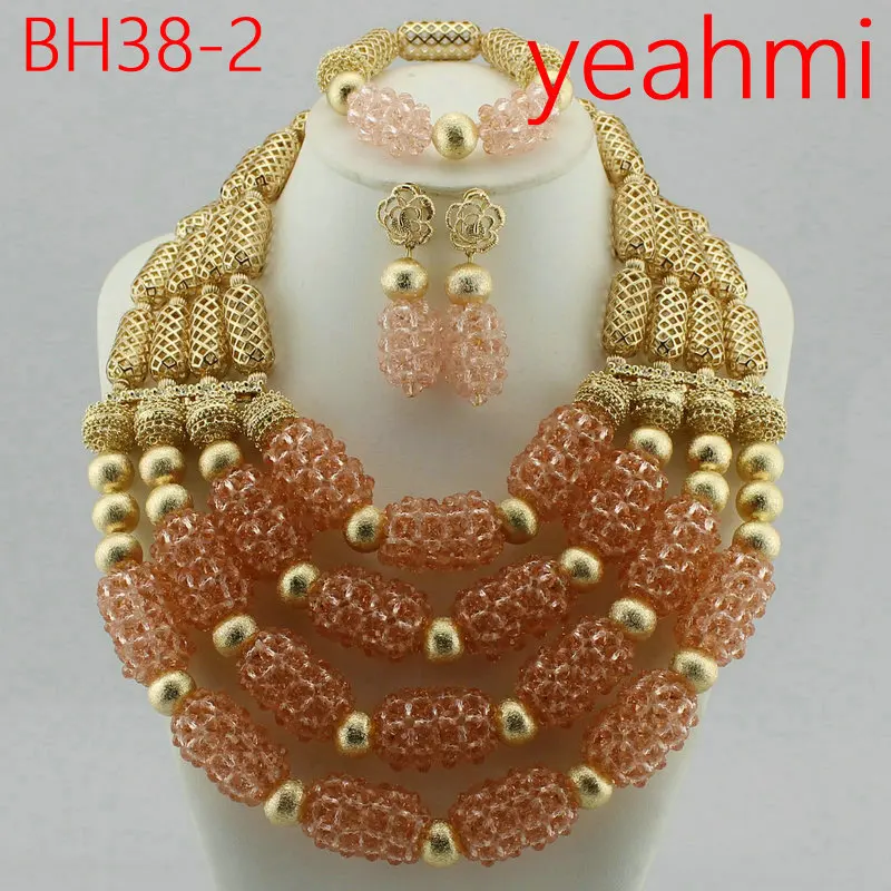 2019 горячая Распродажа нигерийские Свадебные африканские бусы ювелирный набор