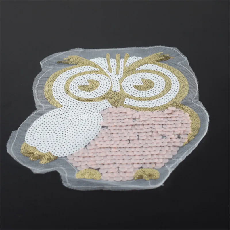 Clothing Women Shirt Top Diy Large Patch Owl birds Sequins deal with it T-shirt girls Patches for clothes Stickers Strange thing | Дом и сад