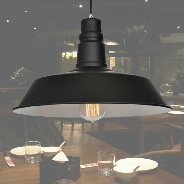 Лофт промышленный винтажный подвесной светильник Ретро с абажуром|light bulb battery