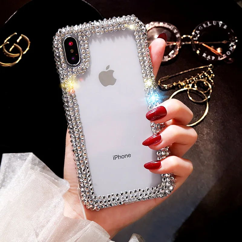 Чехол для телефона Andme IPhone X 10 Блестящий Прозрачный чехол со стразами| |