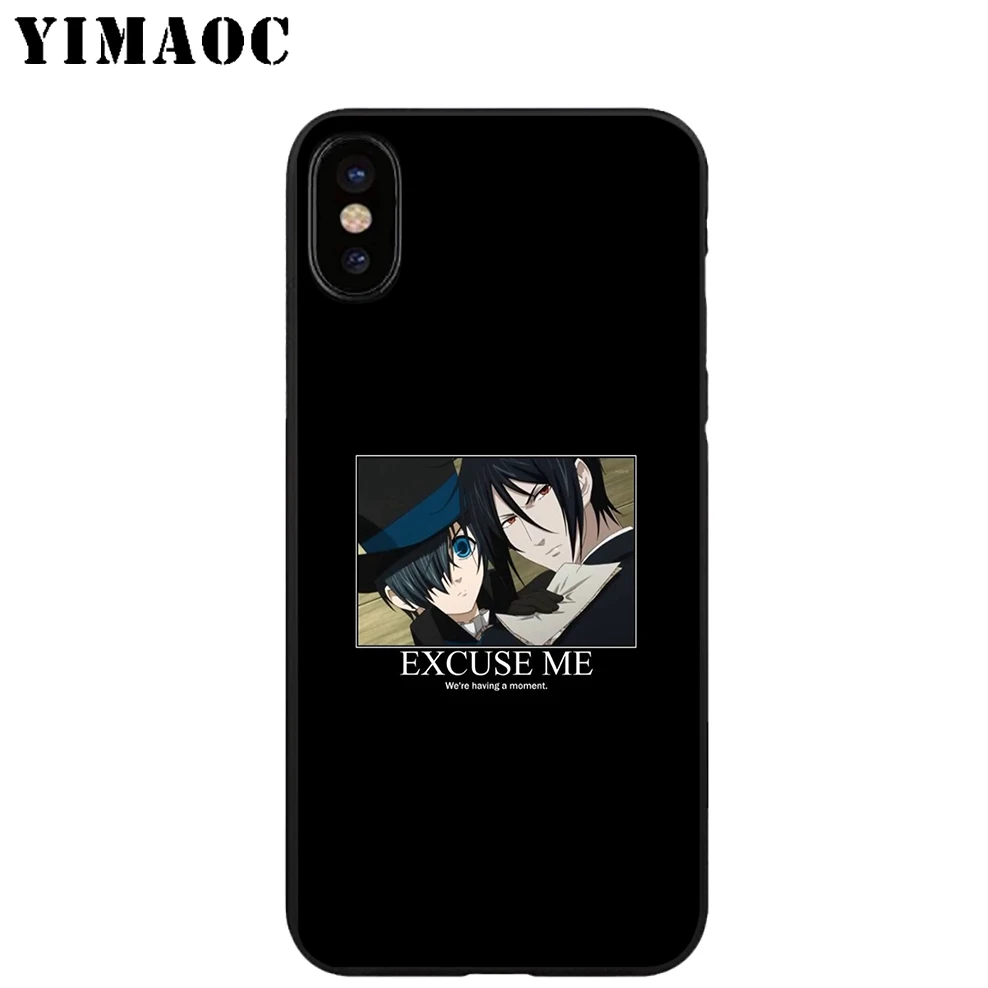 YIMAOC Черный Батлер аниме Мягкий ТПУ силиконовый чехол для iPhone X или 10 8 7 6 6S Plus 5 5S SE Xr