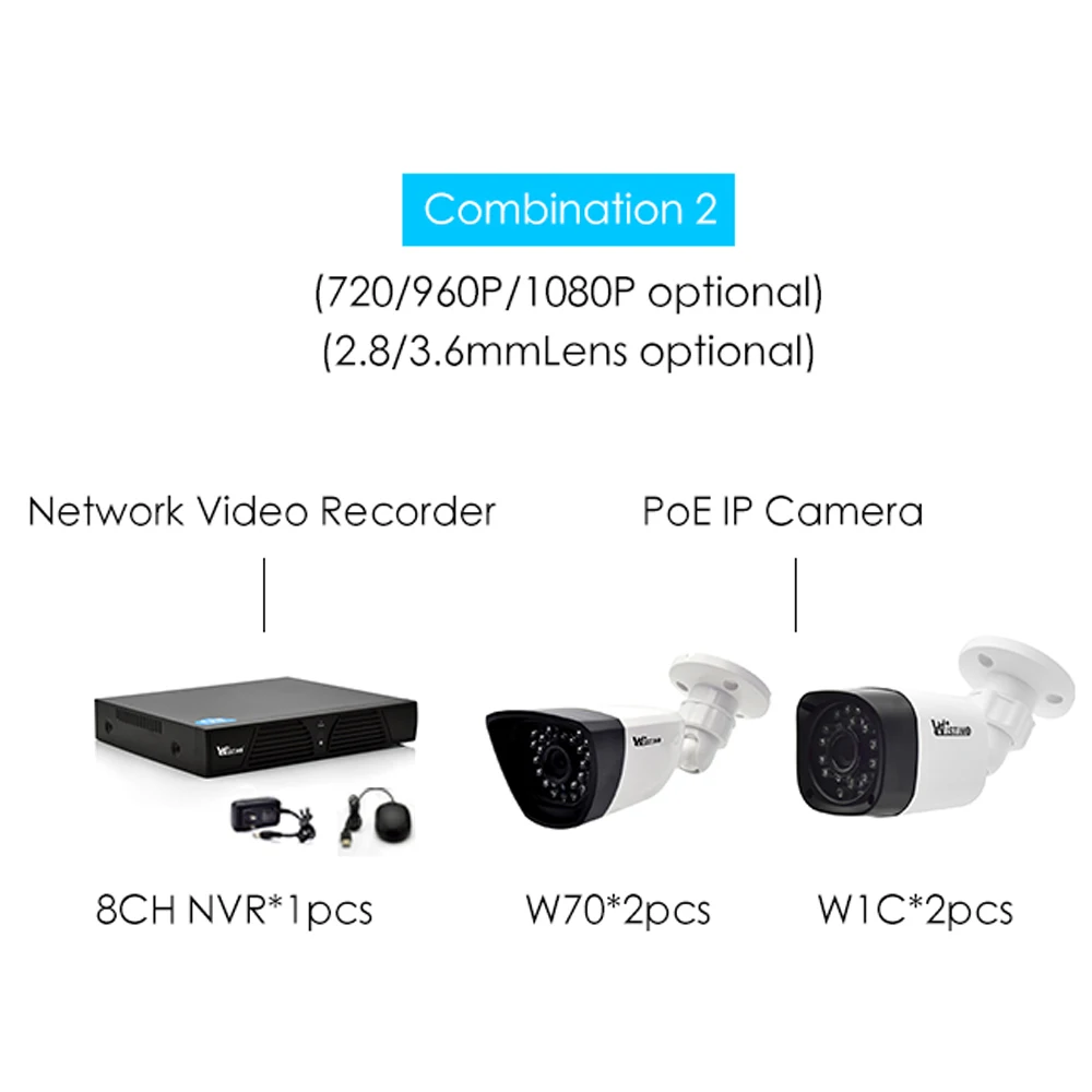 Wistino POE IP CCTV Камера xmeye 8ch NVR Наборы 720 P 960 1080 наружного наблюдения видео
