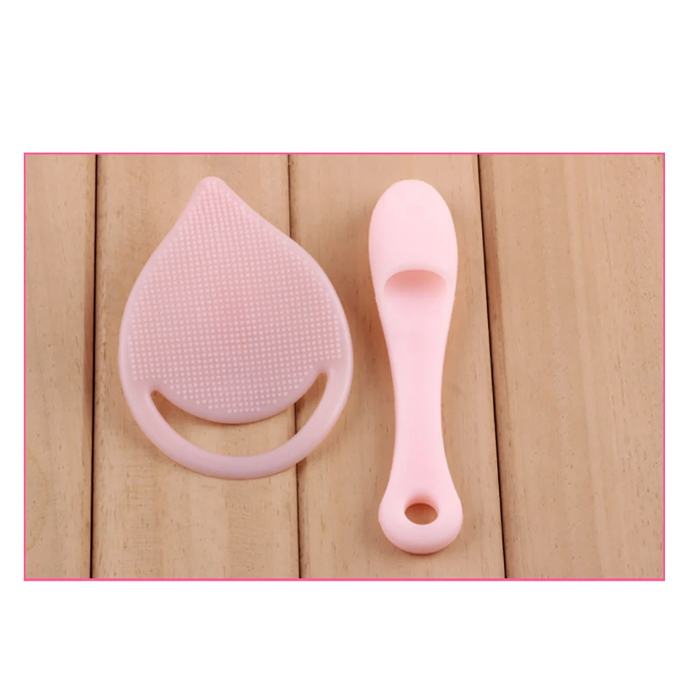 2 шт./компл. силиконовая щетка для очищения лица мягкая массажер портативный