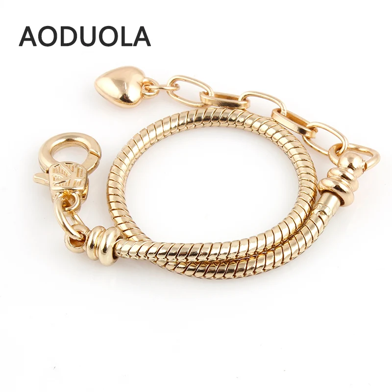 Браслеты сделай сам Золотая змея цепь шарма браслет подарок на День святого