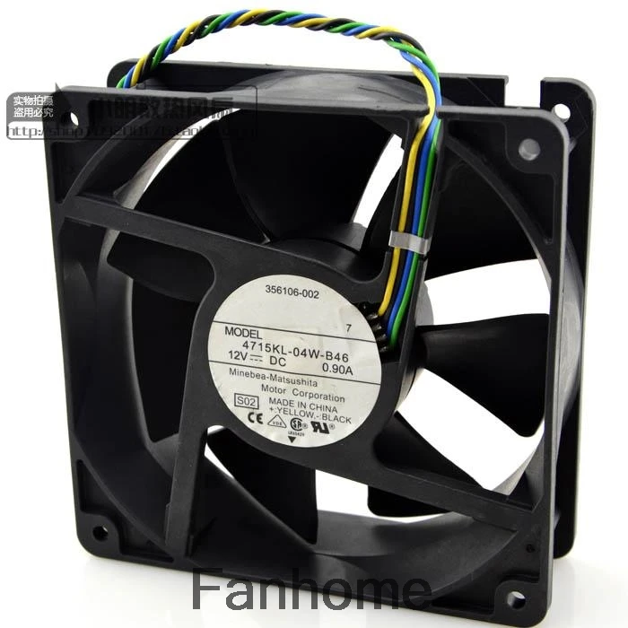 Для оригинального 4 проводного широкополосного вентилятора NMB 12 см 12038 12V0.90A 4715KL 04W