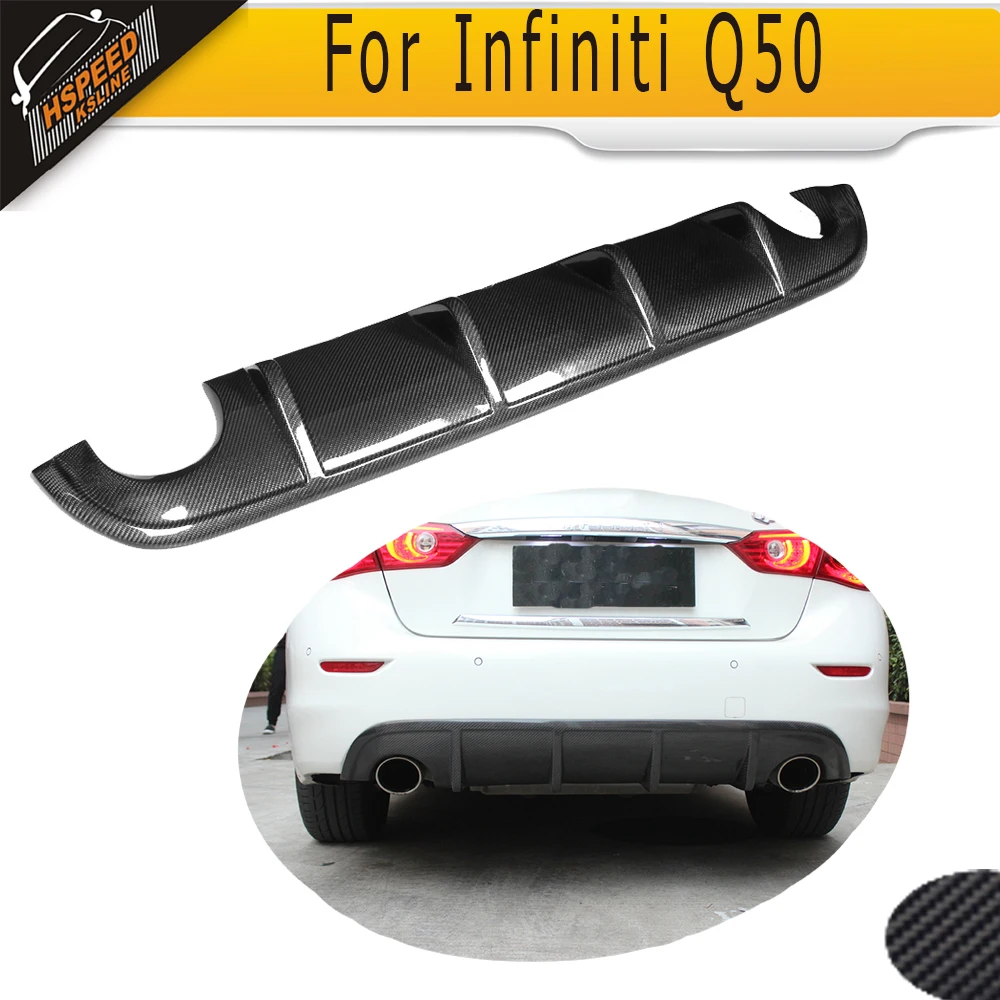 Углеродное волокно авто спойлер антикрыло на крышу для Infiniti Q50- автомобильный стикер, спойлер