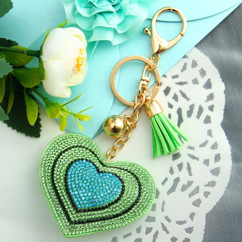 Hesiod Женская цепочка для ключей золотистого цвета с подвеской в виде сердца