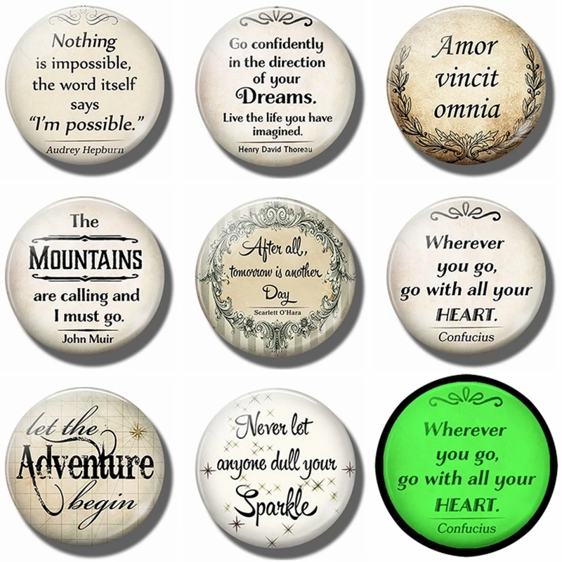 Светящаяся ночью жизнь Admonition стеклянный купол драгоценный камень магниты на