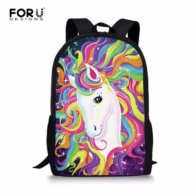Z3475C FORUDESIGNS/ школьные рюкзаки с единорогом для девочек-подростков, Школьный набор, сумка, милый рюкзак на молнии, чехол-карандаш для детей, Mochila - Цвет: Z3475C