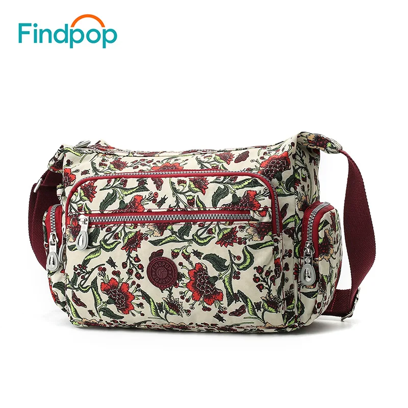 Findpop женские сумки через плечо для женщин 2018 модная женская сумка с цветочным