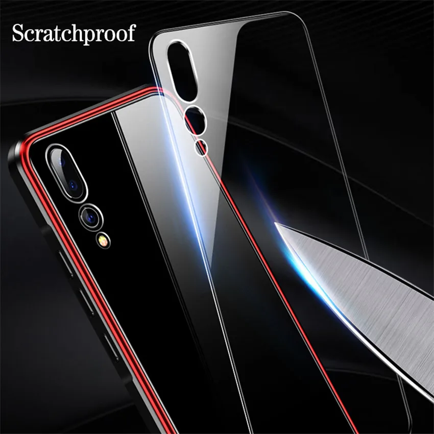 Металлический Чехол Бампер для huawei p20 pro роскошная оправа с покрытием жесткий