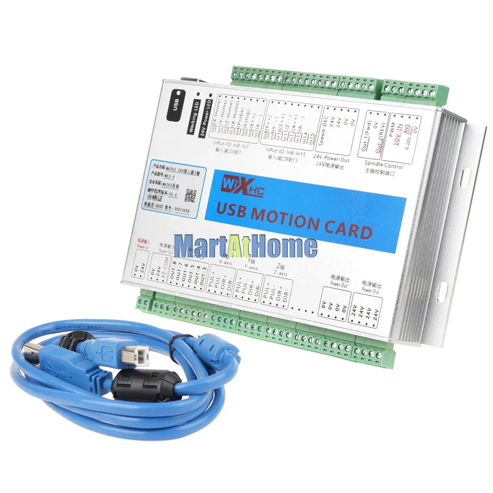 XHC MK3 V Mach3 USB 3 Axis CNC Breakout Board Motion Control Card 2MHz Поддержка восстановления от точки