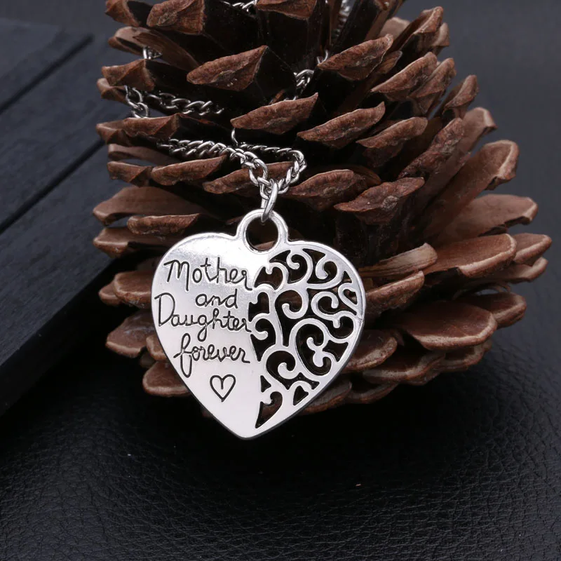 Ожерелье с кулоном в виде сердца для матери и дочери | Украшения аксессуары - Фото №1