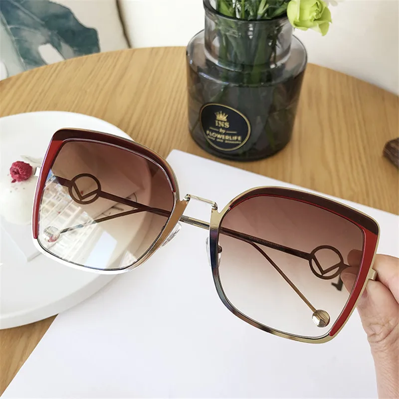 Новое поступление, солнцезащитные очки для женщин, винтажные, роскошные, брендовые, дизайнерские, полная оправа, Оттенки UV400, мужские солнцезащитные очки, женские очки - Цвет линз: C06