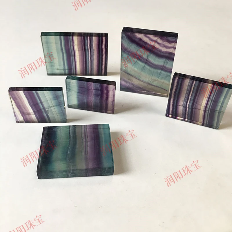 Colorful Fluorite Natural Stone Cuboid Melting Refining and Mineral Wholesale Factory Drop Shipping Runyangshi BQ04 | Дом и сад