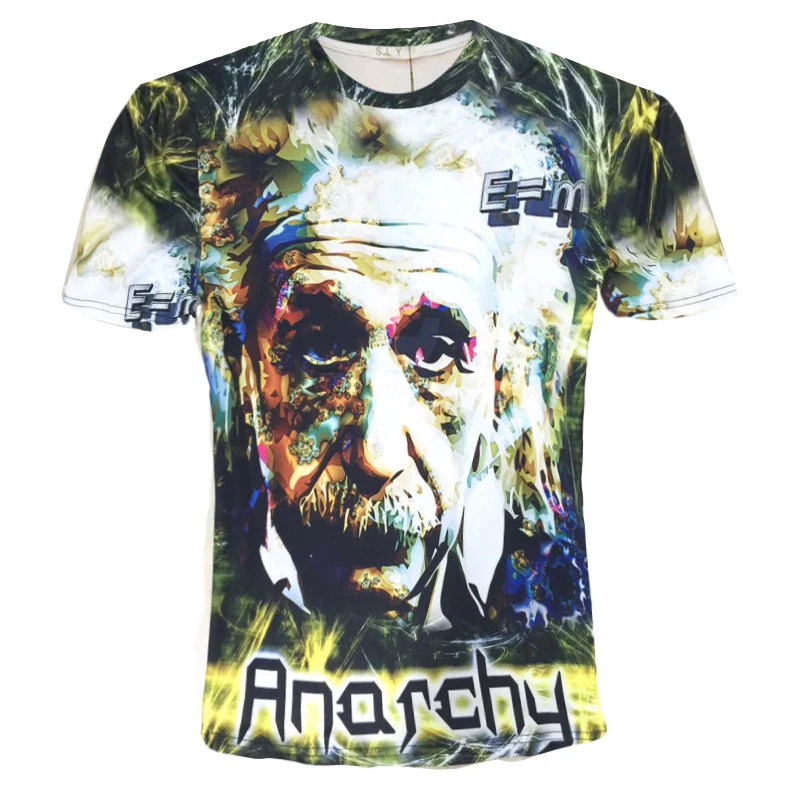 2016 Мужчины 3D Печатные Футболки Pattern Забавный Лето Мода О Образным Вырезом Ошейник