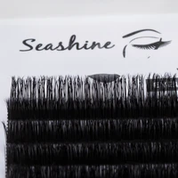 seashine high quality 12rows faux mink eyelashes individual eyelash lashes soft false eyelash 3 bundles individual lashes