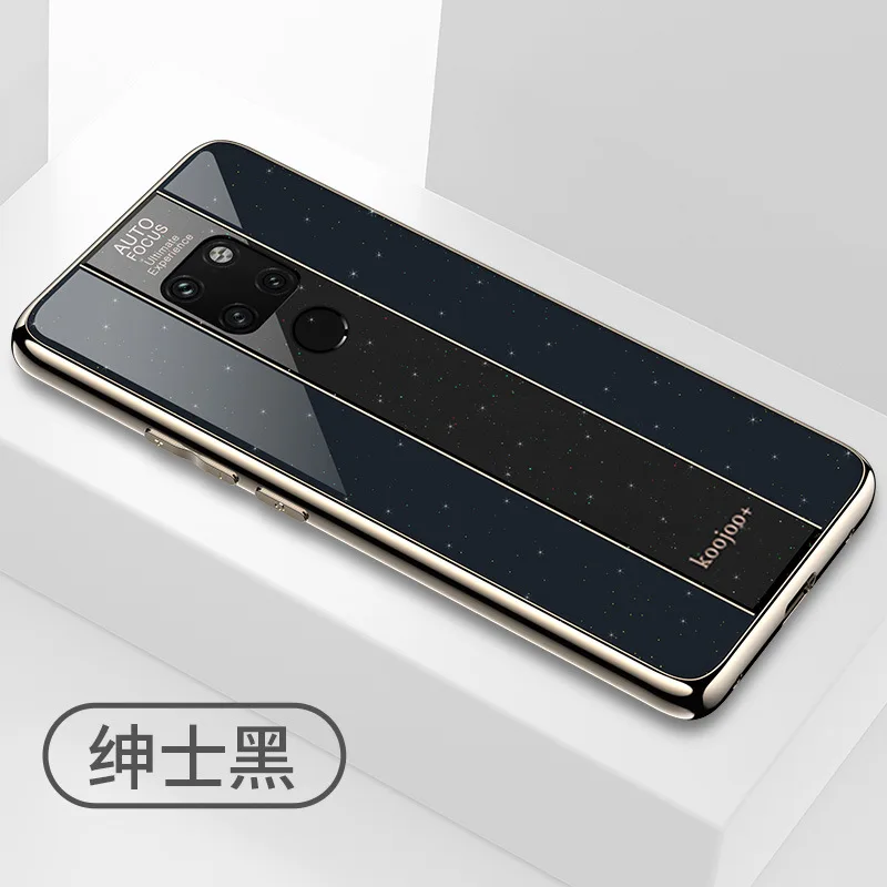 black Для huawei mate 20 Pro чехол Роскошный TPU edge+ Жесткий PC плексиглас защитный чехол на заднюю панель для huawei mate 20 20pro mate 20 shell - Цвет: black