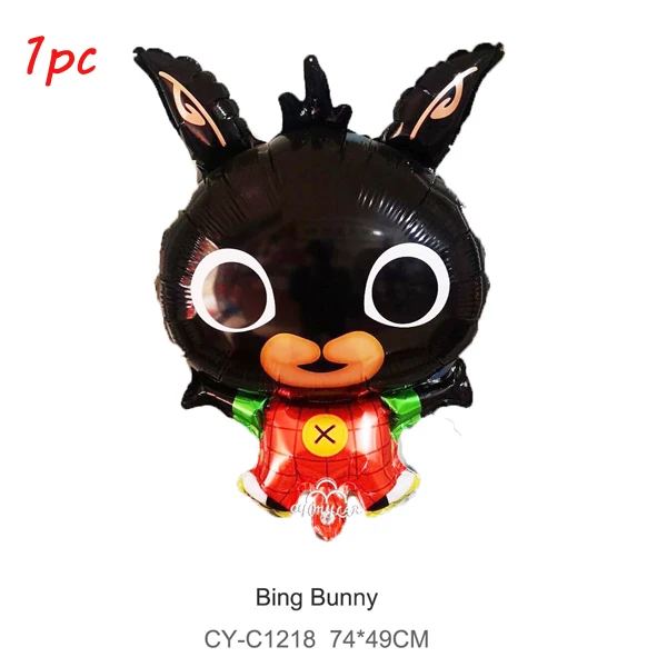 Оливковый Bing Bunny Sula Pig foil воздушный шар мультфильм кролик Гелий воздушные шары Hppy День Рождения украшения для вечеринок игрушки для детей - Цвет: Оливковый