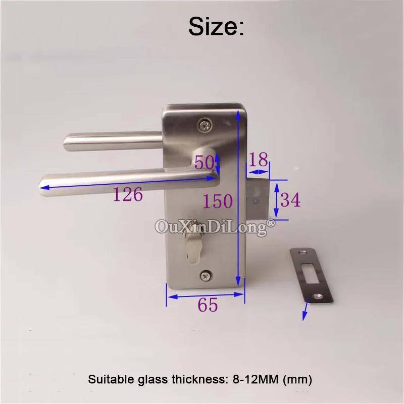 Новинка 1 шт. одиночные стеклянные дверные замки из нержавеющей стали стеклянный