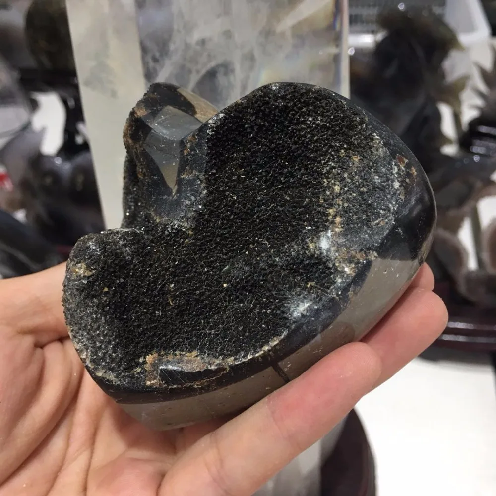 Природный драконий септариевый Хрустальный драгоценный камень geode медитация