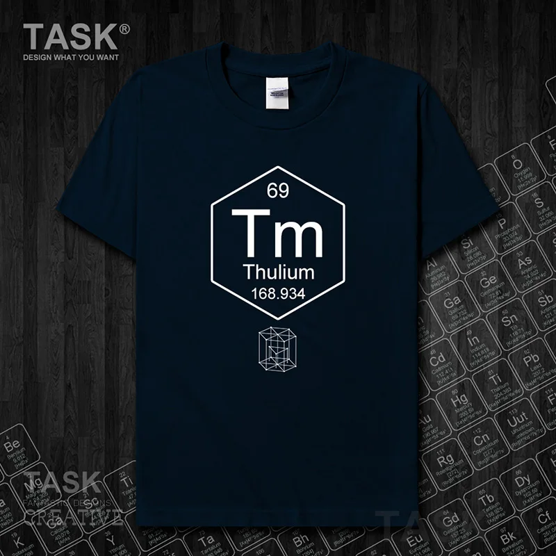 Химическая Периодическая таблица 69 Tm химия новые мужские топы футболка с