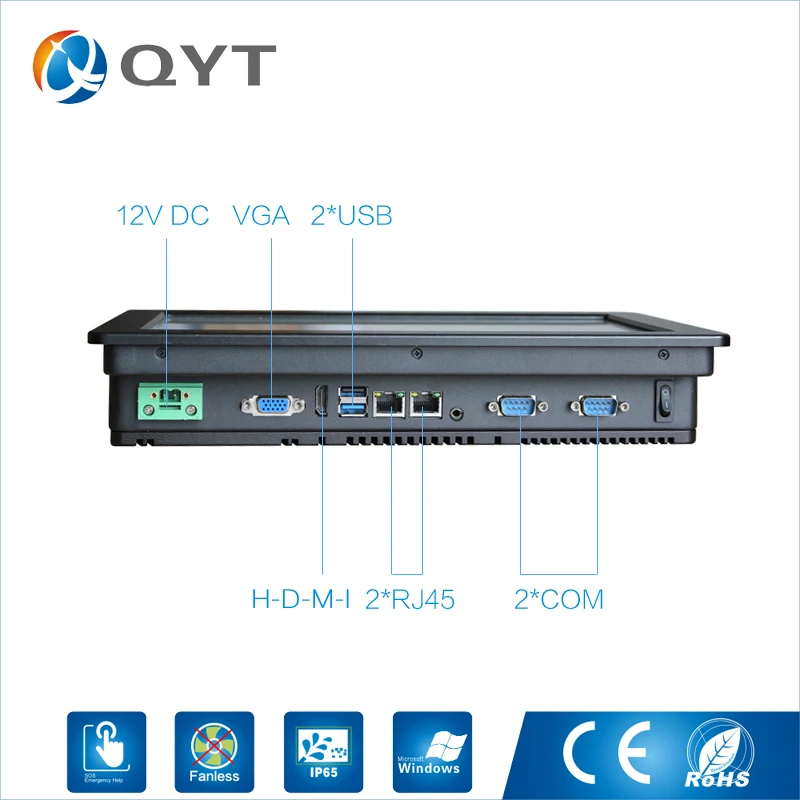 

12" Industrial Computer CPU intel i3 6100U 2.3GHz Embedded Computer Systems Pc 8GB DDR4 32GB SSD With 2*RS232/2*USB