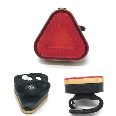 Bike Light Solar Powered LED Rear Flashing Tail for Bicycle Cycling Lamp Waterproof triangle Safety Warning | Спорт и развлечения