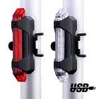 5 цветов Портативный USB Перезаряжаемые велосипед задний Безопасность Предупреждение светильник хвост светильник велосипедный задний фонарь супер яркий