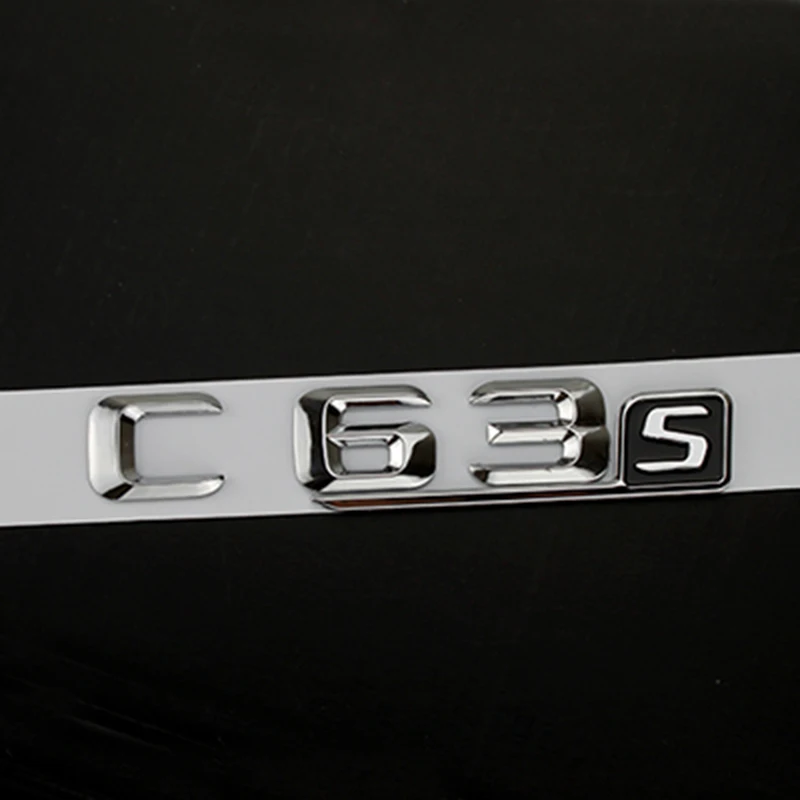 DIY хромированная эмблема с буквенным номером для Mercedes Benz AMG S63L S65L C43 C63S E63S E43 E63S S65L модель БАГАЖНИКА АВТОМОБИЛЯ именная наклейка старый - Цвет: 14-16 C63S