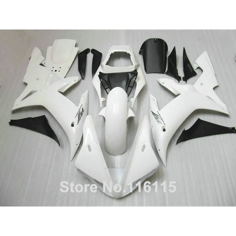 Высокое качество ABS обтекатель комплект для YAMAHA R1 2002 2003 белый черный Обтекатели