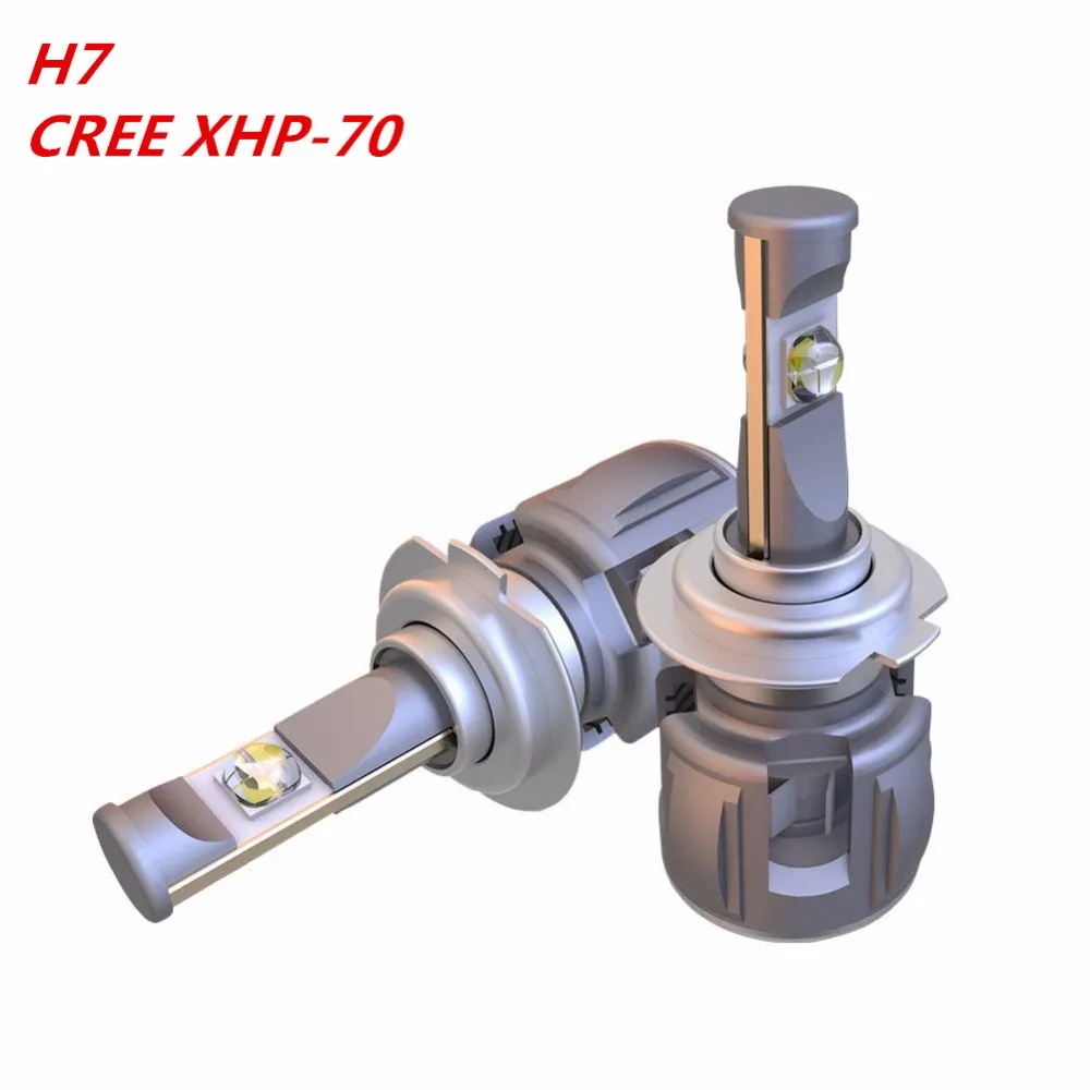 2 шт. турбо Canbus Нет Ошибка светодиодный H7 автомобильных фар CREE XHP70 чипы 120 Вт 15600lm