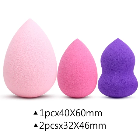 4 Cocute, 3 шт./лот, косметический спонж, профессиональный спонж для макияжа, для женщин, косметическая основа, инструменты, гладкий, для макияжа, пудра, пуховка - Цвет: 4