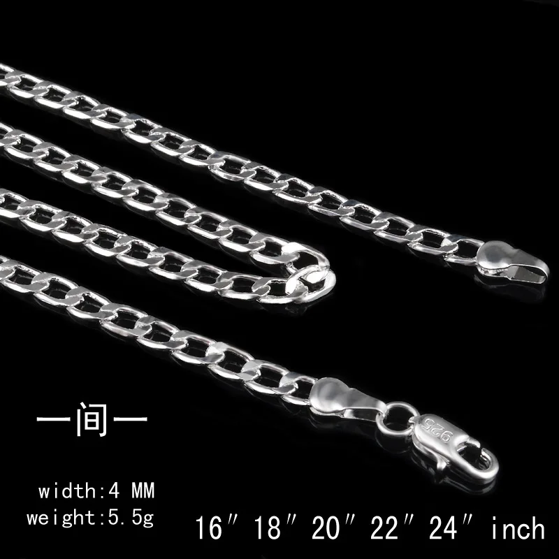 Акция аутентичное ожерелье с цепочкой 925 застежкой-крабом подходит для мужчин и