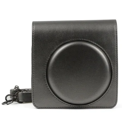 Pearly black Чехол для Камеры Funda Instax для Fujifilm Instax квадратная SQ6 мгновенная камера PU кожаные сумки с плечевым ремнем для чехлов Instax SQ6 - Цвет: Pearly black