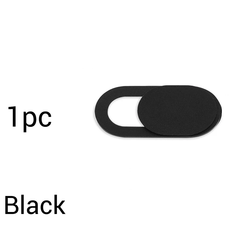 black 1pc 1 шт веб-камера крышка пластиковая универсальная камера Крышка для веб-ноутбука Для iPhone ПК Ноутбуки наклейка - Цвет: black 1pc